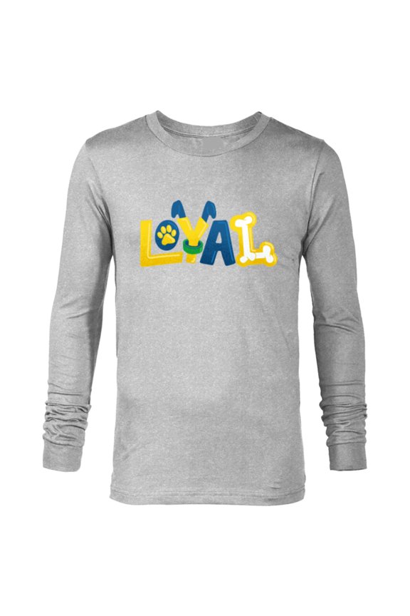 Mickey and Friends Pluto Loyal - Long Sleeve T-Shirt for Men - Customized-Athletic Heather