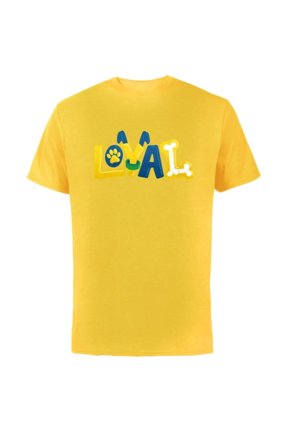 Mickey and Friends Pluto Loyal - Short Sleeve Cotton T-Shirt for Adults - Customized-Yellow