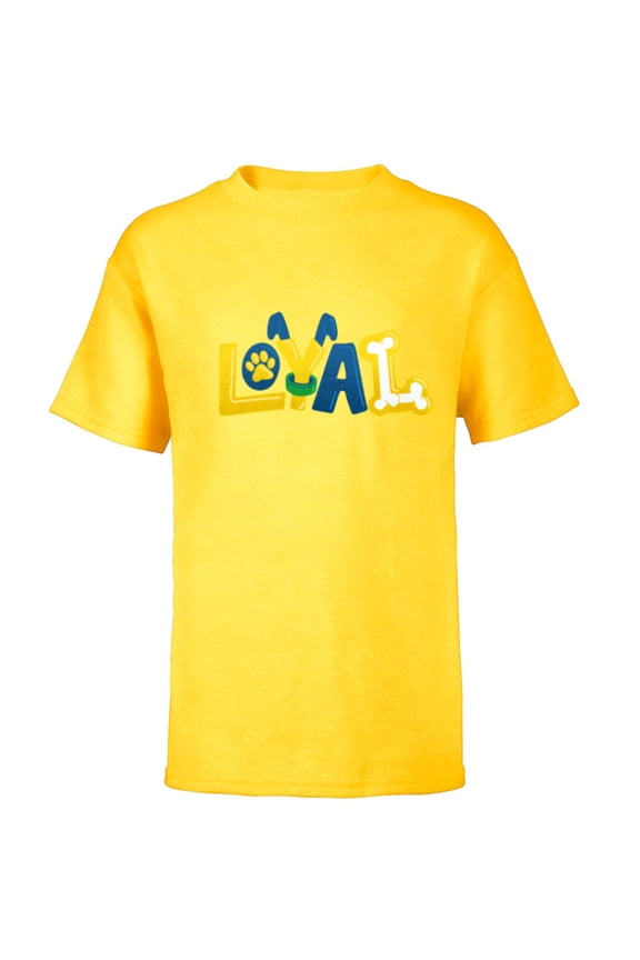 Mickey and Friends Pluto Loyal - Short Sleeve T-Shirt for Kids - Customized-Yellow