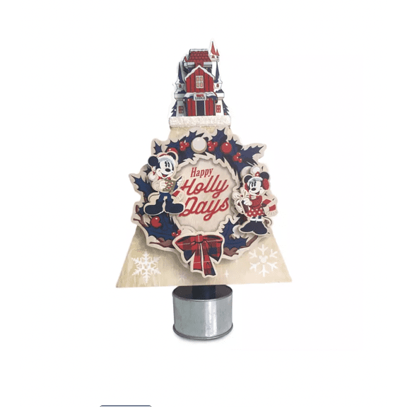 Disney Mickey and Friends Spinning Musical Holiday Christmas Table Decor New