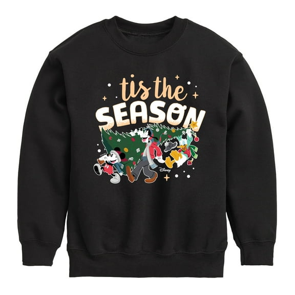 Disney - Mickey and Friends Tis The Season Christmas - Toddler & Youth Crewneck Fleece Sweatshirt