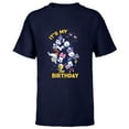 thumbnail image 1 of Disney Mickey and Friends Whimsical It’s My Birthday - Short Sleeve T-Shirt for Kids - Customized-Navy, 1 of 5