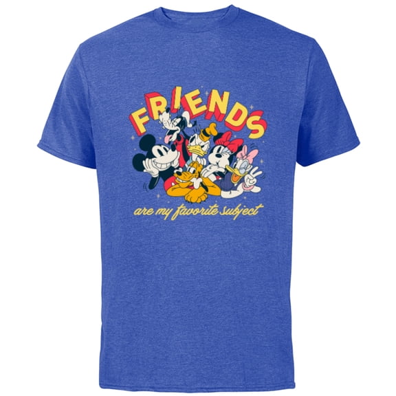 Disney Mickey and Friends are My Favorite Subject - Short Sleeve Cotton T-Shirt for Adults - Customized-Royal Heather