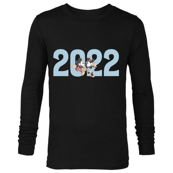 Disney Mickey and Minnie 2022 New Year’s Eve - Long Sleeve T-Shirt for Men – Customized-Black