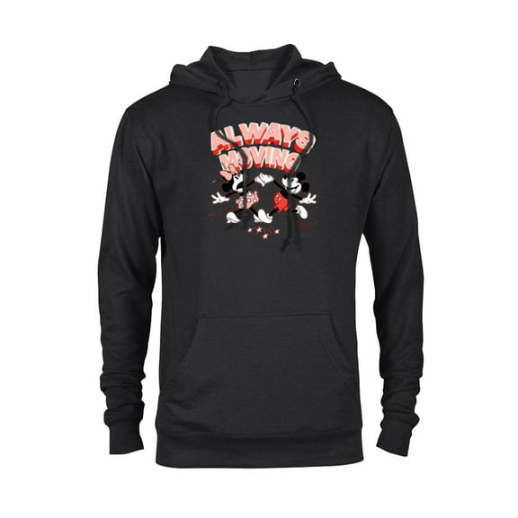 Disney Mickey and Minnie Always Moving - Pullover Hoodie for Adults - Customized-Black