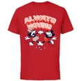 thumbnail image 1 of Disney Mickey and Minnie Always Moving Retro - Short Sleeve Cotton T-Shirt for Adults - Customized-Red, 1 of 5