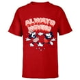 thumbnail image 1 of Disney Mickey and Minnie Always Moving Retro - Short Sleeve T-Shirt for Kids - Customized-Red, 1 of 5