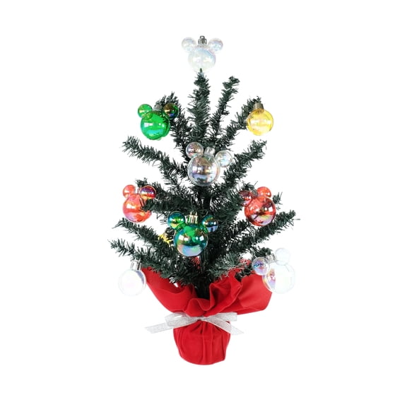 Disney, Mickey and Minnie, Faux Tree, Pre-Decorated, 16 inches Tall, Green, Non-Lighted
