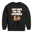 thumbnail image 1 of Disney - Mickey and Minnie Just Here For The Cookies Christmas - Toddler & Youth Crewneck Fleece Sweatshirt, 1 of 5