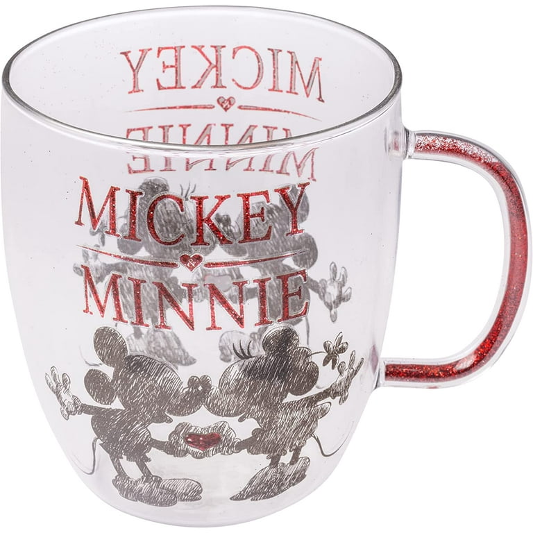 Disney Mickey & Minnie 3D Icon Short Glass Set of 2