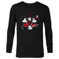 thumbnail image 1 of Disney Mickey and Minnie Love Gaze Hearts - Long Sleeve T-Shirt for Men - Customized-Black, 1 of 5