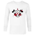 thumbnail image 1 of Disney Mickey and Minnie Love Gaze Hearts - Long Sleeve T-Shirt for Men - Customized-White, 1 of 5