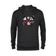 thumbnail image 1 of Disney Mickey and Minnie Love Gaze Hearts - Pullover Hoodie for Adults - Customized-Black, 1 of 5