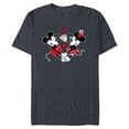thumbnail image 1 of Disney Mickey and Minnie Love Gaze Hearts - Short Sleeve Blended T-Shirt for Adults - Customized-Navy Heather, 1 of 5