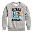 thumbnail image 1 of Disney - Mickey and Minnie Merry And Bright Christmas - Toddler & Youth Crewneck Fleece Sweatshirt, 1 of 5
