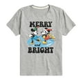 thumbnail image 1 of Disney - Mickey and Minnie Merry And Bright Christmas - Toddler & Youth Short Sleeve Graphic T-Shirt, 1 of 5