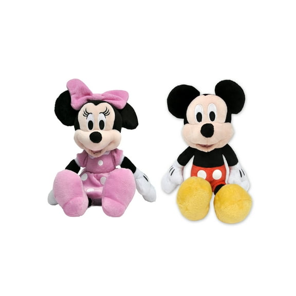 Disney Mickey and Minnie Mouse 11" Stuffed Plush Dolls Toys 2Pc Gift Set Toddler