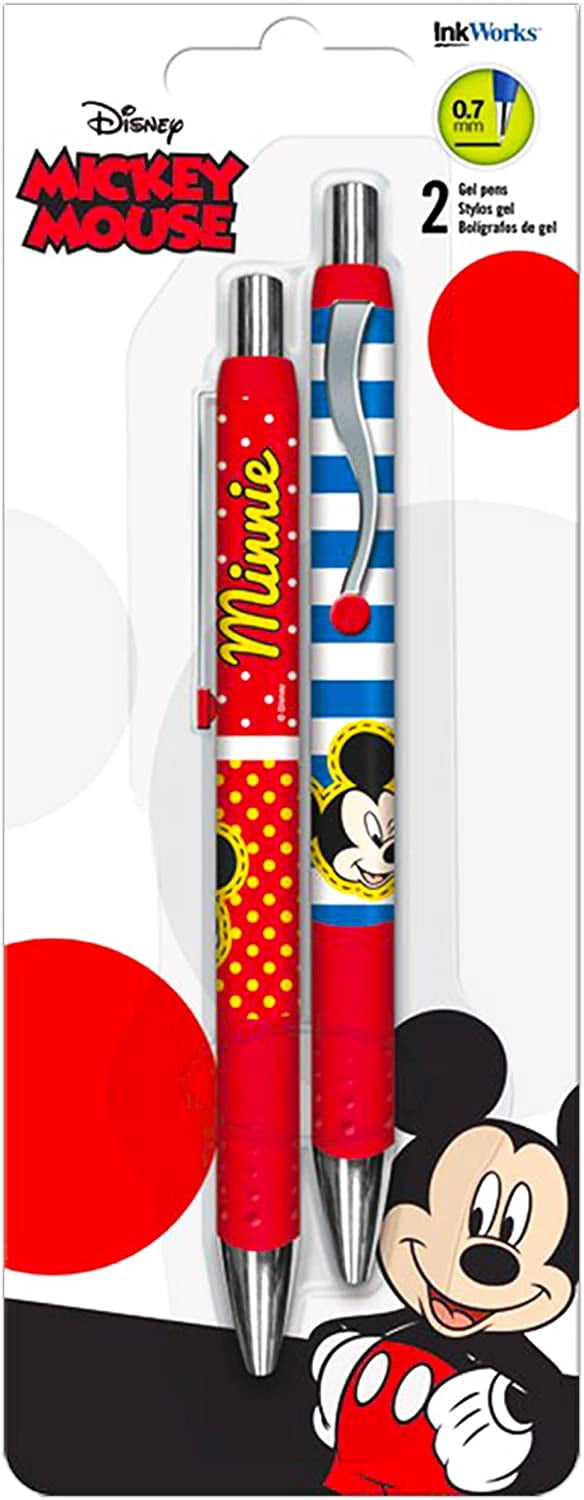 Disney Mickey and Minnie Mouse Ballpoint Pen Bundle -- Pack of 2