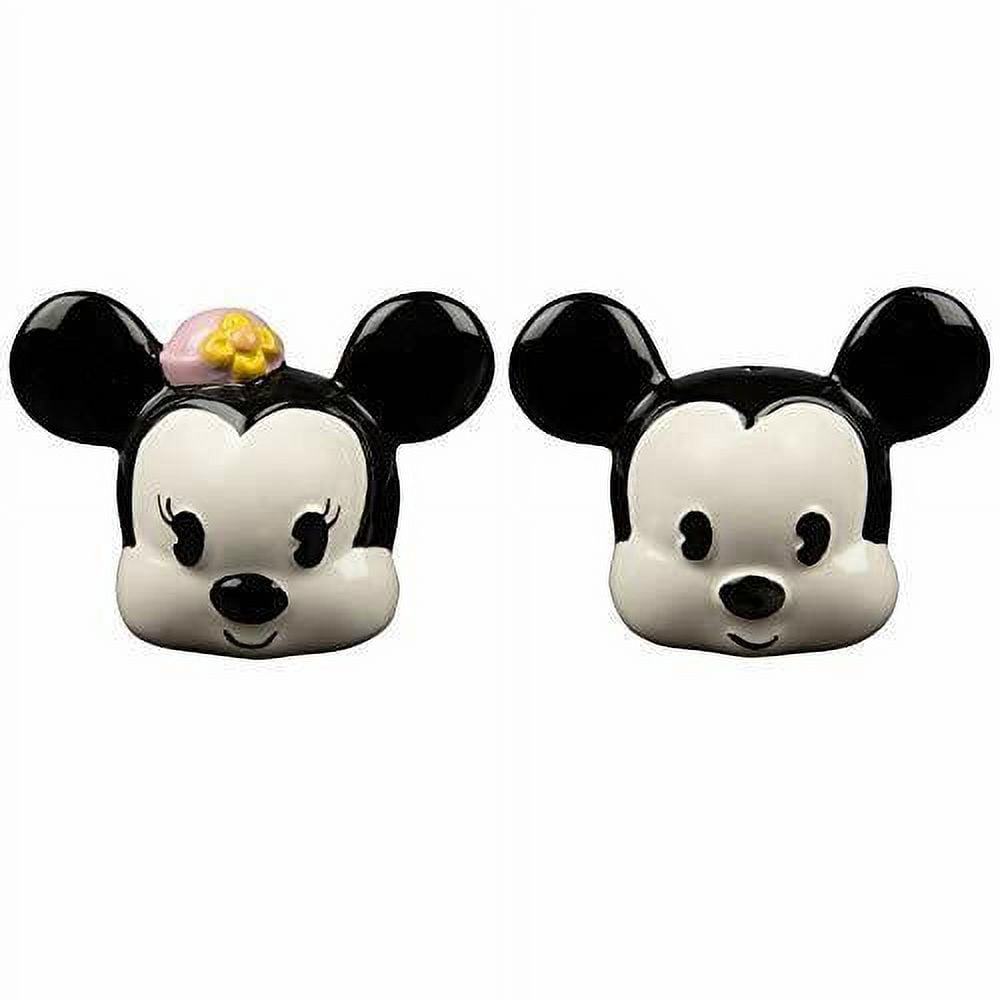 Mickey and Minnie Salt and Pepper Shakers Set - Disney Kitchen Accessories Bundle with Mickey and Minnie Salt and Pepper Shakers Collector Set Plus