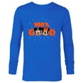 thumbnail image 1 of Disney Mickey and Minnie Mouse Christmas Holiday 100% Good - Long Sleeve T-Shirt for Men - Customized-Navy, 1 of 5