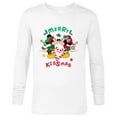 thumbnail image 1 of Disney Mickey and Minnie Mouse Christmas Love Merry Kissmas - Long Sleeve T-Shirt for Men - Customized-White, 1 of 5