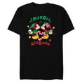 thumbnail image 1 of Disney Mickey and Minnie Mouse Christmas Love Merry Kissmas - Short Sleeve Blended T-Shirt for Adults - Customized-Black, 1 of 5