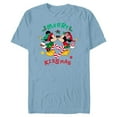 thumbnail image 1 of Disney Mickey and Minnie Mouse Christmas Love Merry Kissmas - Short Sleeve Blended T-Shirt for Adults - Customized-Ocean Blue, 1 of 5