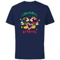 thumbnail image 1 of Disney Mickey and Minnie Mouse Christmas Love Merry Kissmas - Short Sleeve Cotton T-Shirt for Adults - Customized-Navy, 1 of 5