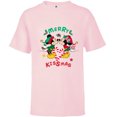 thumbnail image 1 of Disney Mickey and Minnie Mouse Christmas Love Merry Kissmas - Short Sleeve T-Shirt for Kids - Customized-Soft Pink, 1 of 5