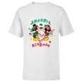 thumbnail image 1 of Disney Mickey and Minnie Mouse Christmas Love Merry Kissmas - Short Sleeve T-Shirt for Kids - Customized-White, 1 of 5