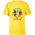 thumbnail image 1 of Disney Mickey and Minnie Mouse Christmas Love Merry Kissmas - Short Sleeve T-Shirt for Kids - Customized-Yellow, 1 of 5