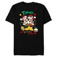 thumbnail image 1 of Disney Mickey and Minnie Mouse Christmas Pudding Up with Me - Short Sleeve Blended T-Shirt for Adults - Customized-Black, 1 of 5