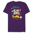 thumbnail image 1 of Disney Mickey and Minnie Mouse Christmas Pudding Up with Me - Short Sleeve Blended T-Shirt for Adults - Customized-Purple, 1 of 5