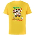 thumbnail image 1 of Disney Mickey and Minnie Mouse Christmas Pudding Up with Me - Short Sleeve Cotton T-Shirt for Adults - Customized-Yellow, 1 of 5