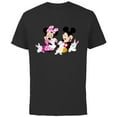 thumbnail image 1 of Disney Mickey and Minnie Mouse Easter Bunnies - Short Sleeve Cotton T-Shirt for Adults - Customized-Black, 1 of 5