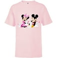 thumbnail image 1 of Disney Mickey and Minnie Mouse Easter Bunnies - Short Sleeve T-Shirt for Kids - Customized-Soft Pink, 1 of 5