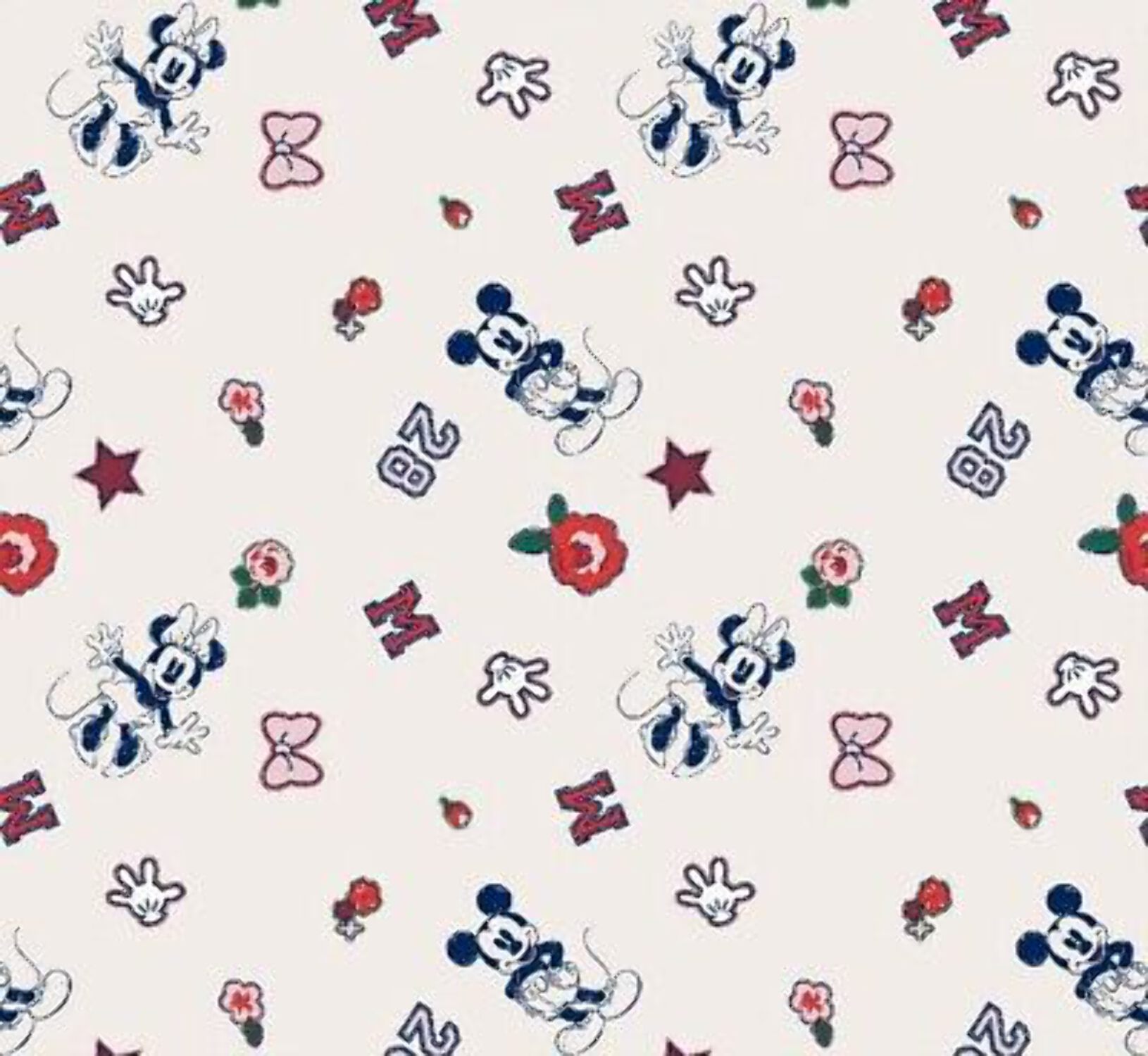 Disney Mickey and Minnie Mouse Icons Cotton Fabric - Walmart.com