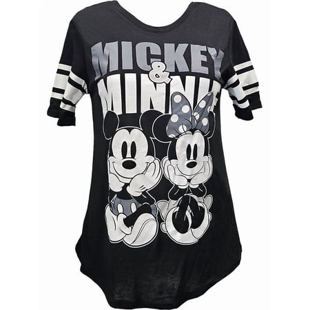 Disney Mickey and Minnie Junior Football Tee, S-3XL (Women's)