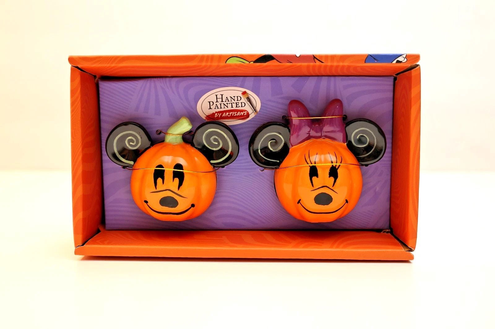 Disney Mickey and Minnie Mouse Pumpkin Salt and Pepper Shaker Set