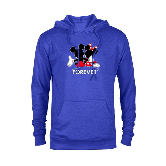 Disney Mickey and Minnie Mouse Silhouettes Forever - Pullover Hoodie for Adults -Customized-Royal Heather