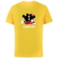 thumbnail image 1 of Disney Mickey and Minnie Mouse Silhouettes Forever - Short Sleeve Cotton T-Shirt for Adults -Customized-Yellow, 1 of 5