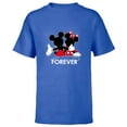 thumbnail image 1 of Disney Mickey and Minnie Mouse Silhouettes Forever - Short Sleeve T-Shirt for Kids -Customized-Royal, 1 of 5