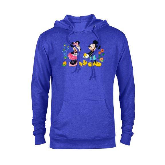 Disney Mickey and Minnie Mouse Springtime Easter - Pullover Hoodie for Adults - Customized-Royal Heather