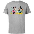 thumbnail image 1 of Disney Mickey and Minnie Mouse Springtime Easter - Short Sleeve Cotton T-Shirt for Adults - Customized-Athletic Heather, 1 of 5