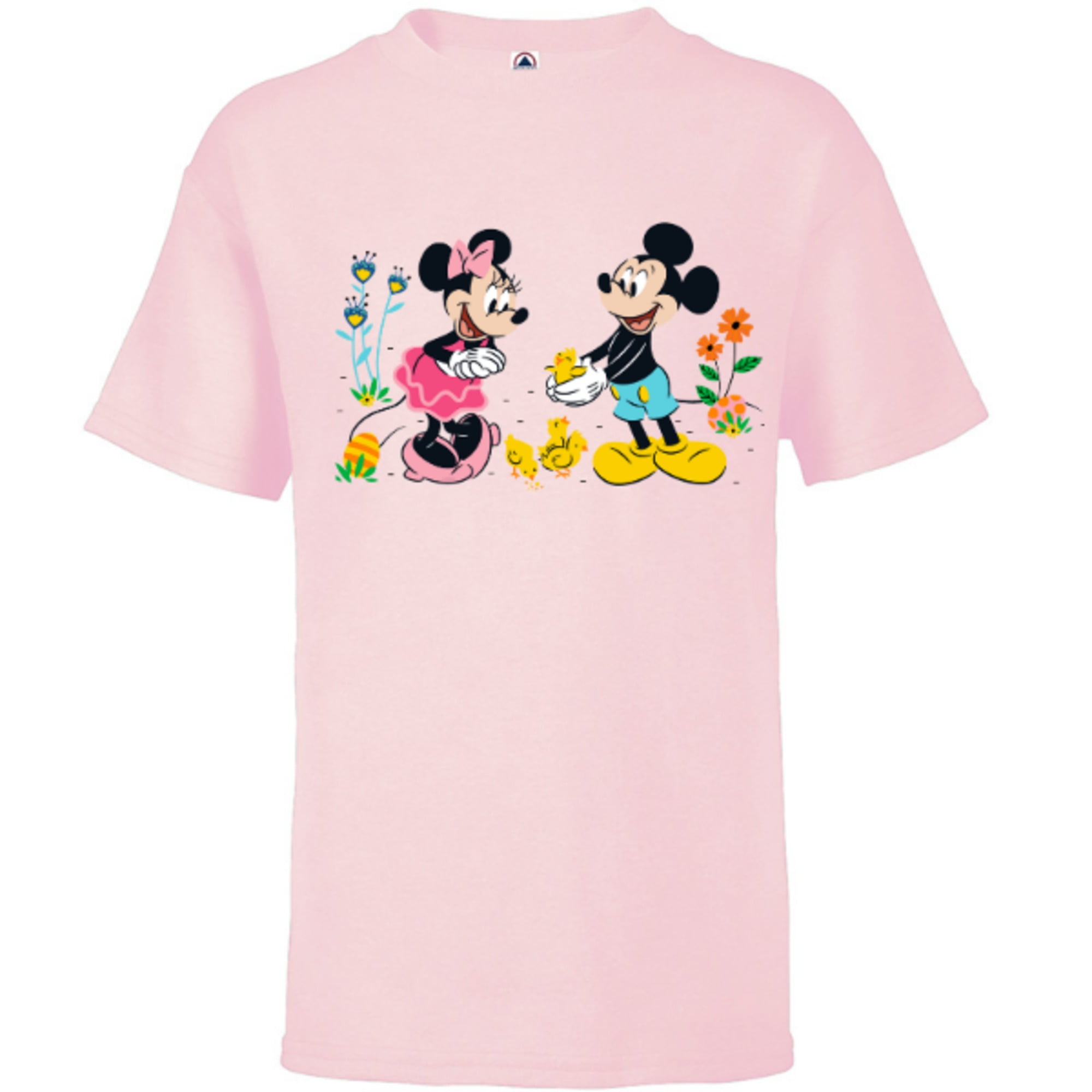 Disney Mickey and Minnie Mouse Springtime Easter Short Sleeve T Shirt for Kids Customized Soft Pink