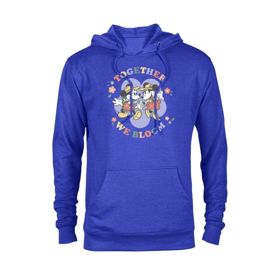 Disney Mickey and Minnie Mouse Together We Bloom Springtime - Pullover Hoodie for Adults - Customized-Royal