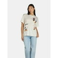 thumbnail image 1 of Disney Mickey and Minnie Mouse Women’s Graphic Print Tee with Short Sleeves, Sizes XXS-XXL, 1 of 5
