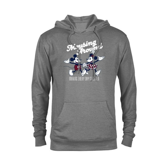 Disney Mickey and Minnie Mousing Around Retro Vintage - Pullover Hoodie for Adults - Customized-Athletic Heather