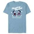 thumbnail image 1 of Disney Mickey and Minnie Mousing Around Retro Vintage - Short Sleeve Blended T-Shirt for Adults - Customized-Ocean Blue, 1 of 5