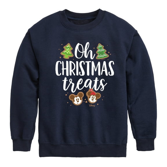 Disney - Mickey and Minnie Oh Christmas Treats - Toddler & Youth Crewneck Fleece Sweatshirt